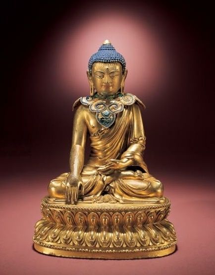 明永乐铜鎏金释迦牟尼佛坐像(约1.87亿元)