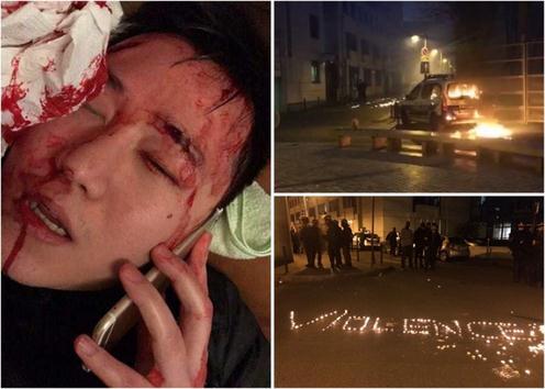 中国公民被法国警察枪杀 华人悼念与警方起冲突变骚乱