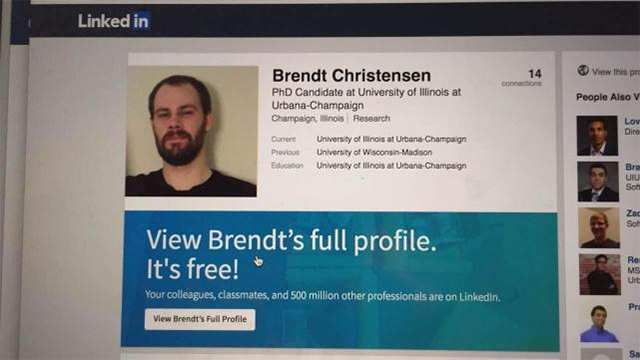 嫌疑人克里斯滕森的LinkedIn页面