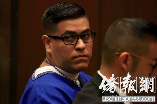 当地时间8月16日,纪欣然案主犯加西亚被判处无期徒刑,不得保释。图片来源:美国《侨报》 当地时间8月16日,纪欣然案主犯加西亚被判处无期徒刑,不得保释。图片来源:美国《侨报》