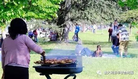 华人意大利公园烧烤被罚款赶出公园:私自占绿地