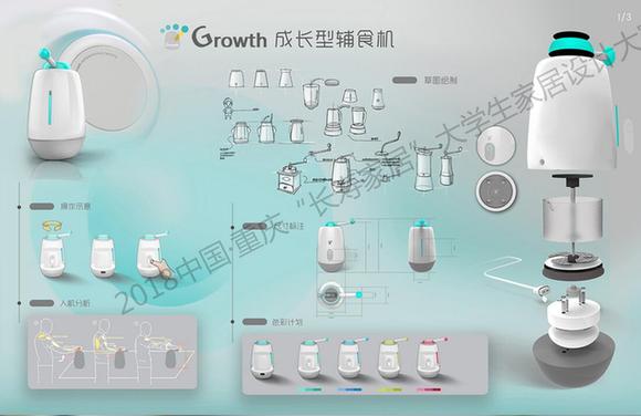 这款概念型辅食机获“长寿家居”大学生设计大赛金奖