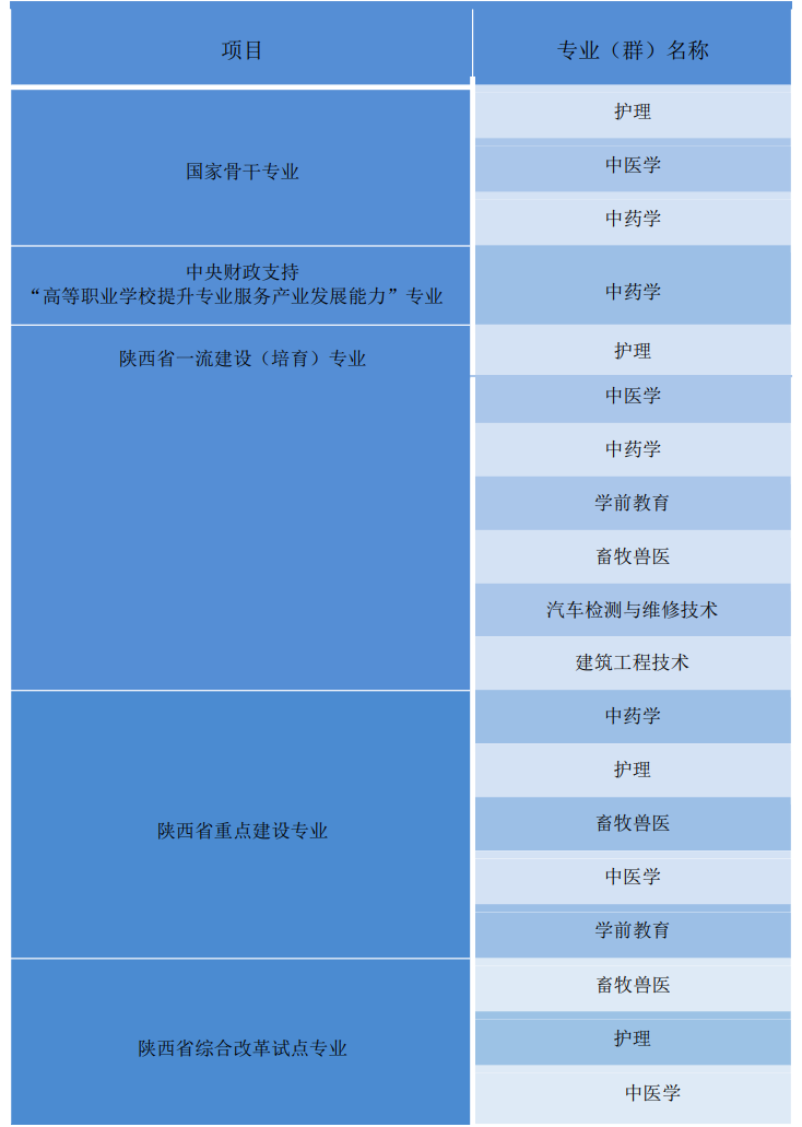 渭南职业技术学院重点专业有哪些？