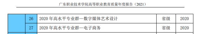 广东职业技术学院重点专业有哪些？