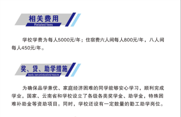 2022年云南国防工业职业技术学院单招学费多少钱一年-各专业收费标准