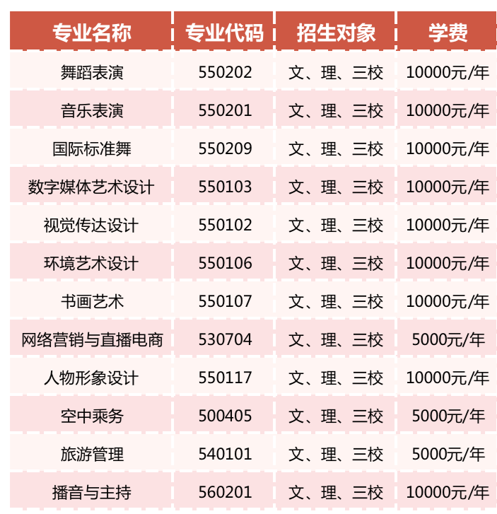 2022年云南文化艺术职业学院单招学费多少钱一年-各专业收费标准