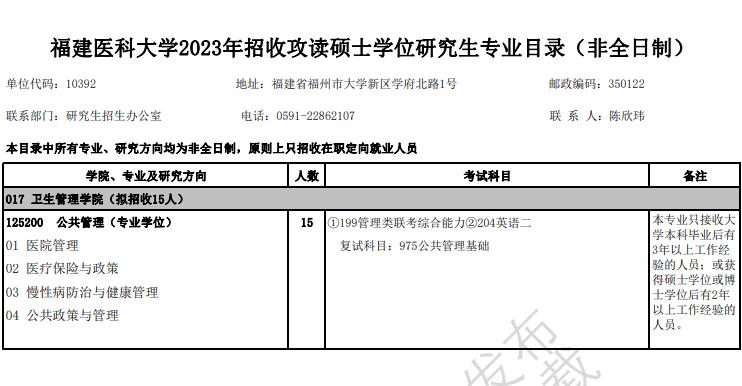 2023福建医科大学研究生计划招生人数各专业招多少人