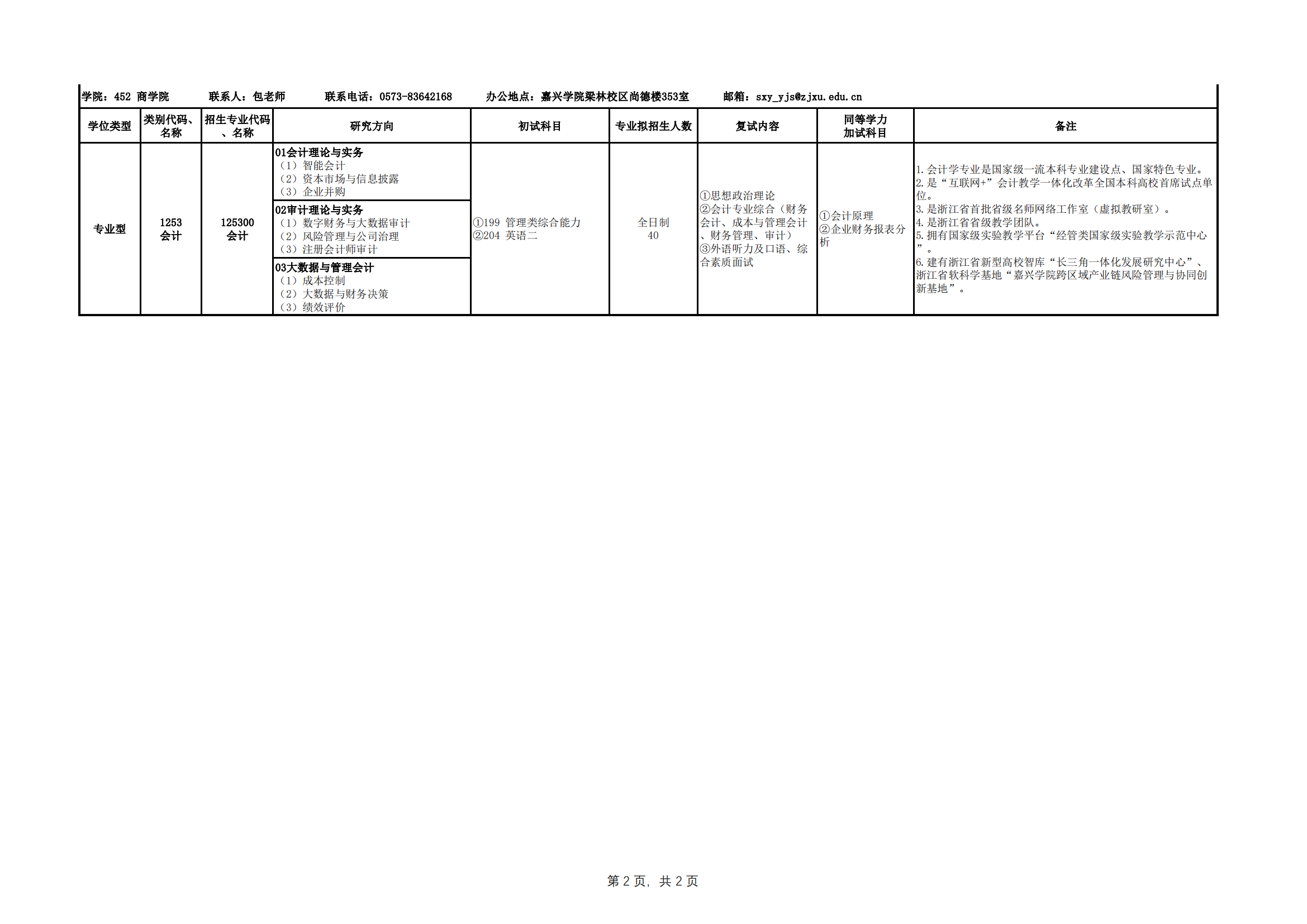 2023嘉兴学院研究生计划招生人数各专业招多少人