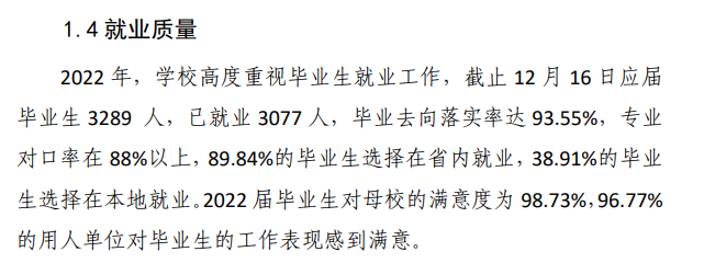 泉州医学高等专科学校就业质量如何前景好吗