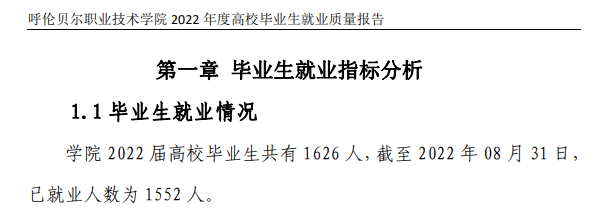 呼伦贝尔职业技术学院就业质量如何前景好吗