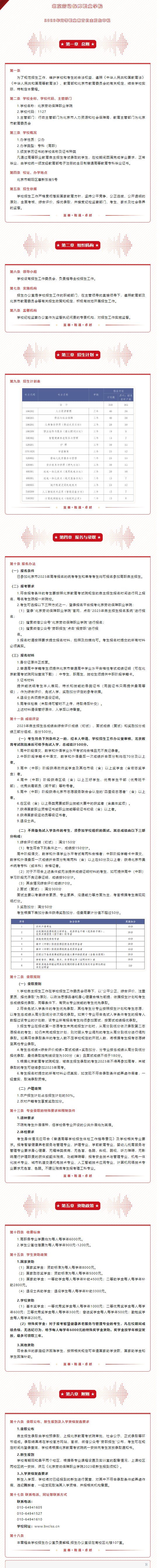 2023年北京劳动保障职业学院高职自主招生章程
