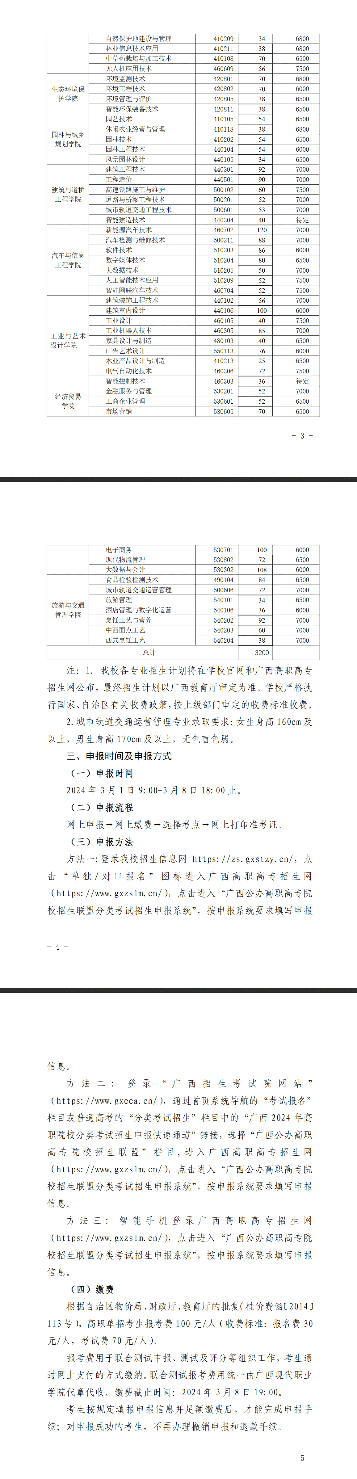 2024年广西生态工程职业技术学院单招简章