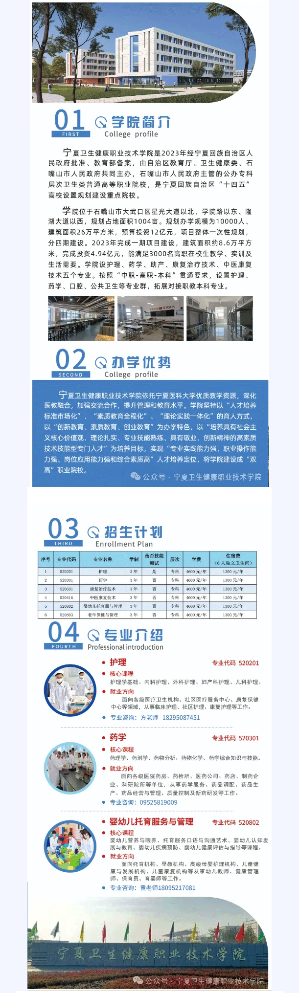 2024年宁夏卫生健康职业技术学院分类考试招生简章
