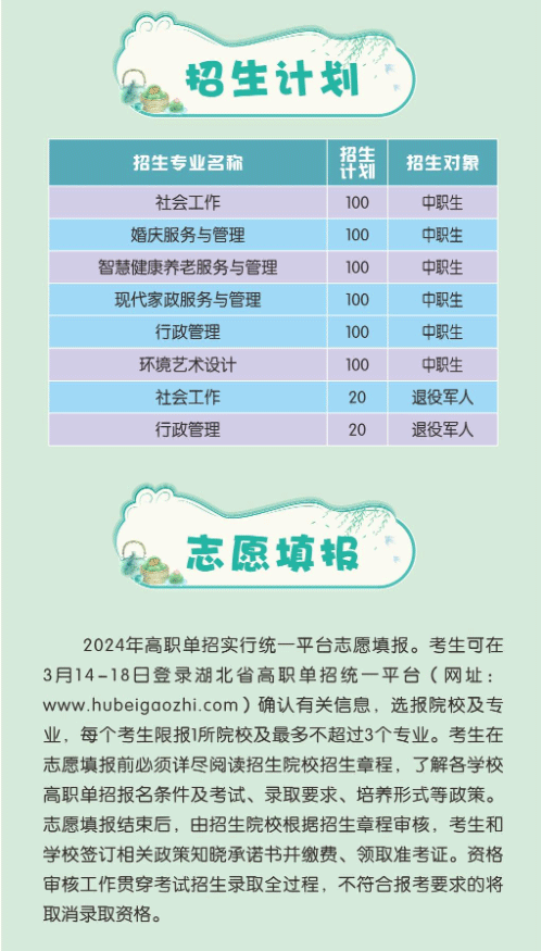 2024年武汉民政职业学院单招简章