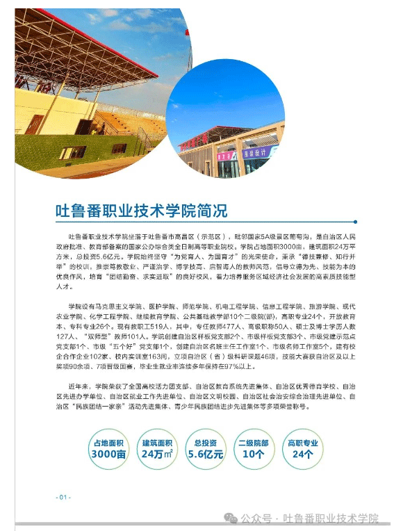 2024吐鲁番职业技术学院高职单招简章